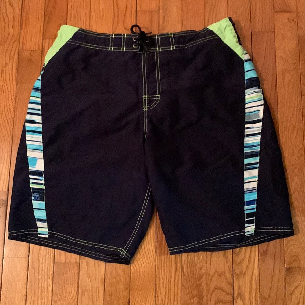 Roundtree & Yorke Swim Trunks (Blue & Green)